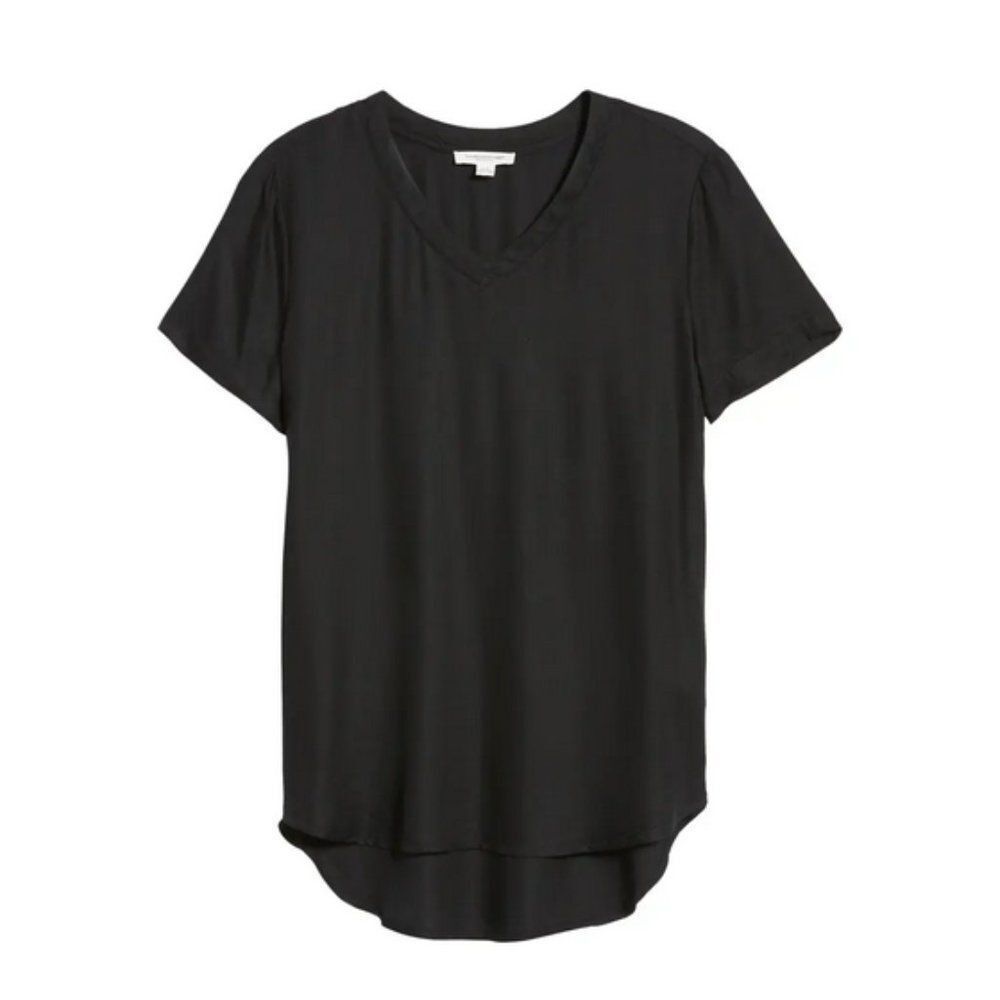 beachlunchlounge 'Becca' Short Sleeve Rayon Top - Navy